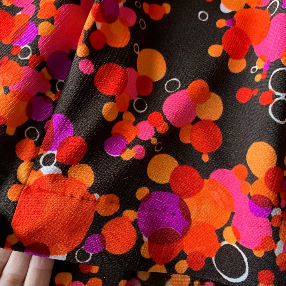 Vtg Maxi Dress Handmade Long Sleeves Multicolored - Picture 15 of 16